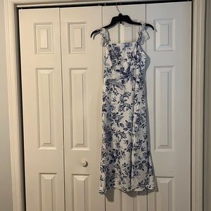 White with blue flowers dress from Shein